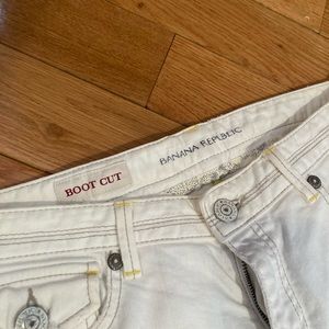 Banana Republic white boot cut jeans